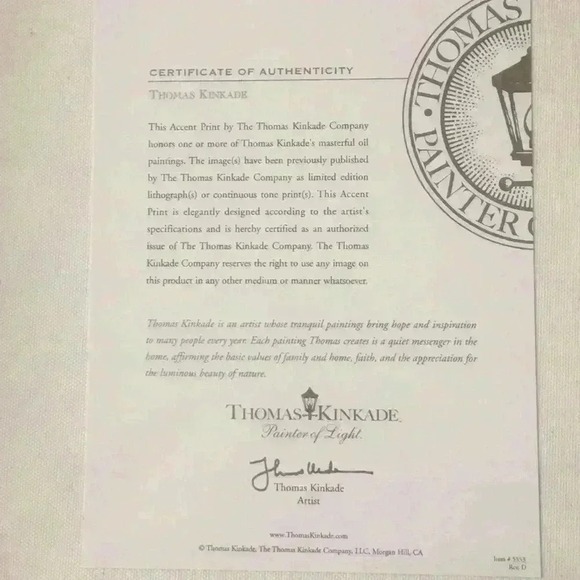 Thomas Kinkade Lion King 16x31 Canvas - Picture 4 of 10